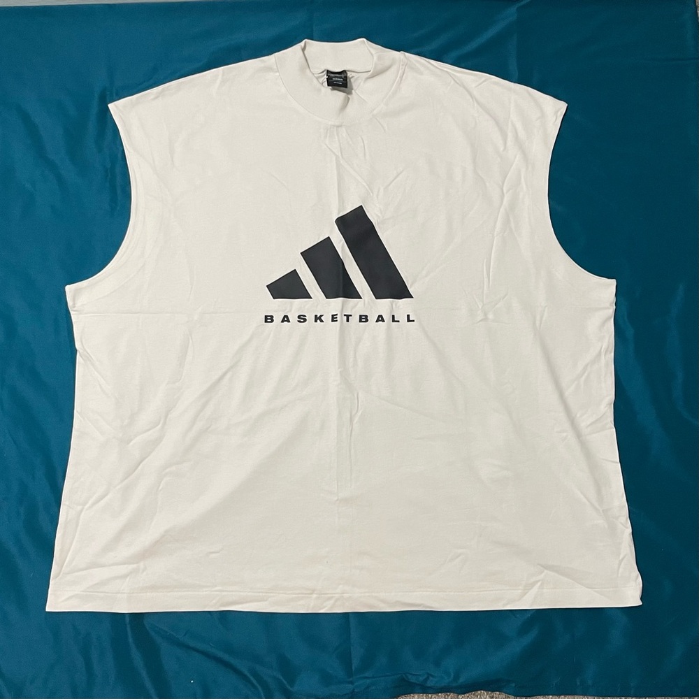 white adidas xxl tank top